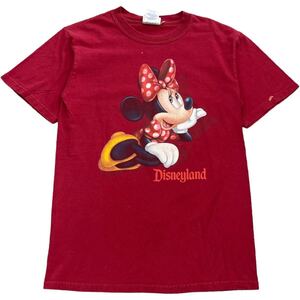 00s DISNEY LAND ミニーちゃん 半袖 Tシャツ S レッド MINNIE MOUSE ミニー マウス MICKY ミッキー ディズニー