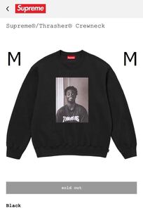 新品 Supreme X Trasher Harold Crewneck Sweatshirt Black M シュプリーム スラッシャー クルーネック 黒 Box Logo Sticker付 Hooded Tee