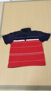 ▲その88▲希少XLサイズ▲Paul Smith ポールスミス 【前】赤、白、紺 【後】紺 半袖ポロシャツ XL メンズ コットン100% 日本製