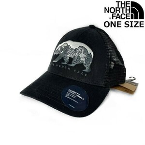 1円～!売切!【正規新品】THE NORTH FACE◆EMBROIDERED TRUCKER 帽子 キャップ US限定 クマ 刺繍 メッシュ 男女兼用(OS)黒 180623-15