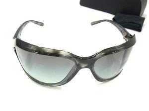 1円 ■美品■ PRADA プラダ SPR14G 72□16 771-3M1 110 2N マーブル サングラス メガネ 眼鏡 レディース メンズ ブラック系 FL1867