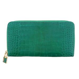 LOUIS VUITTON ルイヴィトン 財布 長財布(小銭入有) N94451 Green crocodile エキゾチック ジッピー・ウォレット クロコダイル