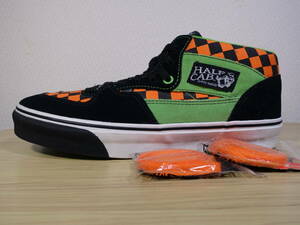 ◇ VANS バンズ HALF CAB ハーフキャブ チェッカー【T375】◇ 28.0cm US10スニーカー オレンジ グリーン