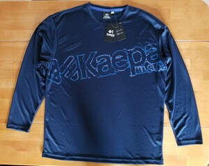 ★ 送料無料 ★ Kaepa ★ 吸水速乾トレーニングウエア ★ 新品未使用タグ付 ★ 3L ★ UV対策 ★長袖Tシャツ★ネイビー★クリックポスト★