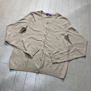 4062☆ BURBERRY BLUE LABEL トップス ニット カーディガン レディース 38 ベージュ 無地