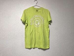 本物アバクロアンドフィッチAbercrombie&Fitchコットンプリント半袖TシャツメンズサーフアメカジミリタリーストリートイエローMマカオ製