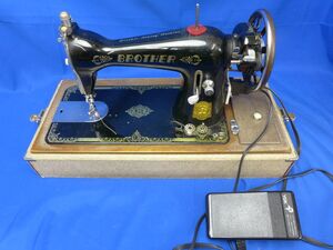 梱四S942●アンティーク☆BROTHER/ブラザー☆ミシン sewing machine 昭和レトロ ■YM-43■簡易動作済