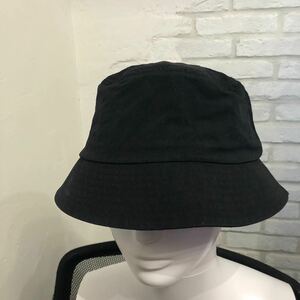 halo commodity ハロ　コモディティー Sardy Tussah Hat h221-417SH ナイロンバケットハット ブラック 帽子 ハット 刺繍ロゴ シンプル