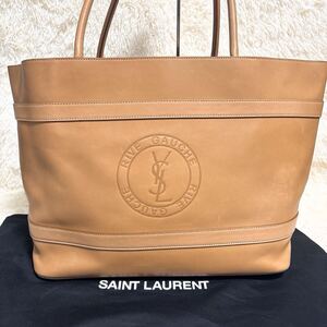 1円〜 【美品】 SAINT Laurent サンローラン トートバッグ ショルダー Rive Gauche リヴゴーシュ 現行品 定価70万 レザー 大容量 ベージュ