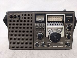 aa635●【現状品】National Panasonic COUGAR 2200 RF-2200 BCLラジオ 無線機 FM/AM/SW 中波/短波 ジャイロアンテナ 昭和レトロ/80