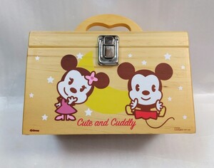 【ディズニー】木製収納ボックス　ミッキー＆ミニー　化粧　小物　ケース