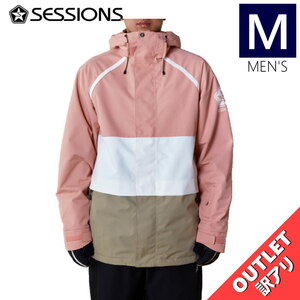 【アウトレット】23-24 SESSIONS RECON SHELL JKT カラー:PINK Mサイズ メンズ スノーボード スキー スノボウェア ジャケット JACKET