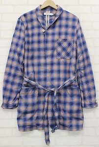 2T5586■nonnative 12AW FARMER GOWN COTTON INDIGO CHECK ノンネイティブ ガウン