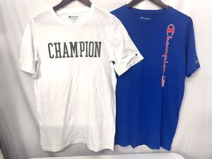 新品■champion チャンピオン メンズ ボーイズ 半袖Tシャツ XL 18/20 2枚セット ホワイト ブルー