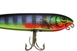 ■s3998 HEDDON ZARA SPOOK ヘドン ザラスプーク オールド 希少 縦割れ ナチュラルプリント ラトリン jmp ファット■