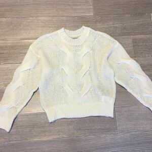 YM/1157 AMERI アメリ UND CABLE MOHAIR KNIT ニット セーター オフホワイト サイズ表記フリー