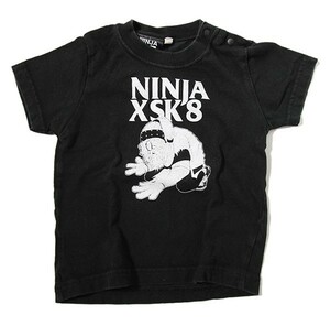 NINJA X (ニンジャエックス) 中古【古着】Tシャツ 赤ちゃん ベビー 新生児 Original SK8 Monster Black (90サイズ)