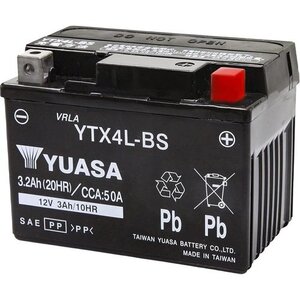 新品★ TAIWAN ブラック YTX4L-BS YT4L-BS高性能版 リー シールド型 台湾ユアサ YUASA 49