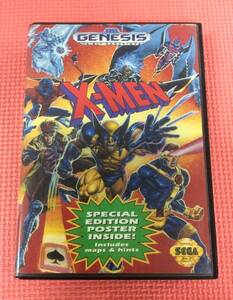 【GM5932/60/0】未動確のジャンク★ジェネシスソフト★X-Men★海外版メガドライブ★エックスメン★MARVEL★GENESIS★MEGA DRIVE★取説付き