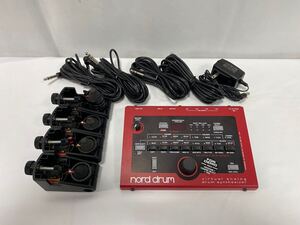 中古品 1000円スタート！ CLAVIA 初代 NORD DRUM virtual analog drum synthesizer バーチャルアナログシンセサイザー Roland RT-10T/10K付