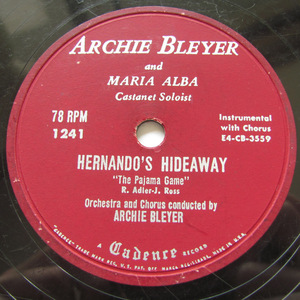 78rpm SP盤 Archie Bleyer Cadence 1241 Hernando