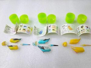 ★即決★チョコエッグ★ペット動物★第1弾★セキセイインコ★3種セット★未組立品★カプセル付き★ミニブック付き★海洋堂★松村しのぶ★