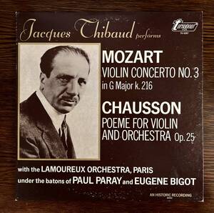 JACQUES CHIBAUD - MOZART ; VIOLIN CONCERTO NO.3/ CHAUSSON ; POEME FOR VIOLIN Turnabout Vox 