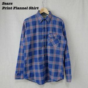 Sears Print Flannel Shirts M SHIRT23110 シアーズ プリントネルシャツ ネルシャツ プリントネル