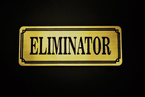 E-42-1 ELIMINATOR 金/黒 オリジナル ステッカー エリミネーター900 ビキニカウル スクリーン 外装 タンク テールカウル アンダーカウル に