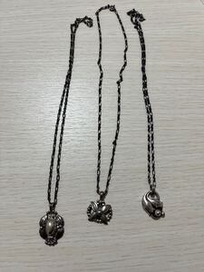 【T24120602】1円〜 GEORG JENSEN ネックレス 3点 セット SV925 トップ有 ジョージジェンセン イヤーペンダント 1998 シルバー 