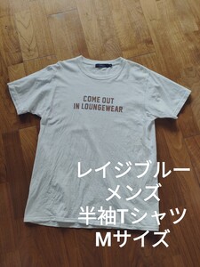 レイジブルー メンズ コットン 半袖 Tシャツ ホワイト M