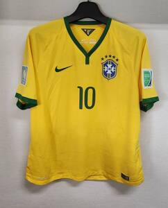 14W杯 ブラジル CBF Brazil(H)#10 ネイマル Neymar 半袖 nike正規 2014 WorldCup L