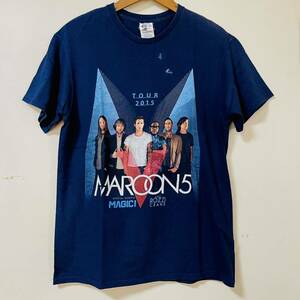 マルーン5 古着Tシャツ 2015年ツアーTシャツ 紺色 Mサイズ バンドT ロックT MAROON5