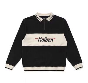  XXL マルボンゴルフ MALBON GOLF 　シャツ　ハーフジップ　長袖　即日　ブラック