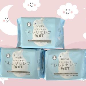 大人気！　おしりセレブウェット　詰替　おしりセレブwet ３個　トイレに流せる