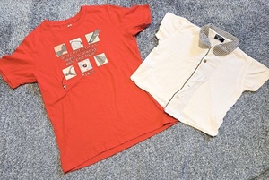 V20 キッズ 男の子 ユニクロ Tシャツ　comme ca du mode キッズ用シャツ 2着