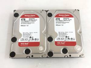 〇【2台セット】Western Digital WD40EFRX 4TB SATA 3.5インチ ハードディスク 正常 動作品