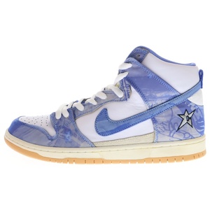 ナイキエスビー DUNK HIGH PRM QS ダンク ハイ カーペットカンパニー ハイカットスニーカー ホワイト/ブルー US11.5/29.5cm CV1677-100