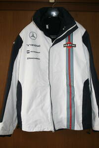 F1 WILLIAMS MARTINI RACING randstad フリースライナー付き　フードブルゾン XLsize　USED