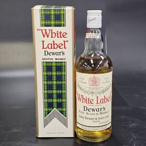 24静/A049551-9/E011-614/OT5000　酒　Dewar`s　White Label　SCOTCH WHISKY　デュワーズ　ホワイトレーベル　43％　760ml　箱付き