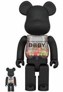 リステア限定 100％ & 400％ BE@RBRICK MY FIRST B@BY MATT BLACK Ver. RESTIR 千秋 ベアブリック マイファースト 1000 マットブラック 黒