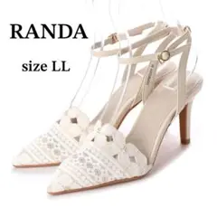 【極美品】RANDA ランダ カットワーク レースセパレート ヒールパンプス