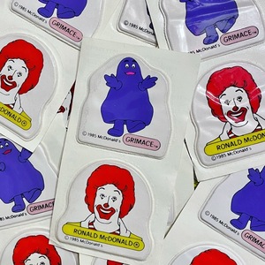 マクドナルド ドナルド グリマス 1985年製 シール 1セット McDonald’s McDonald mc Donalds ronald Grimace