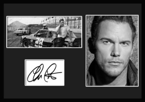 10種類!クリス・プラット/Chris Pratt/俳優/サインプリント&証明書付きフレーム/BW/モノクロ/ディスプレイ(5-3W)