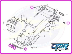 【新品】 ボルト＆カラー＆ナット (リアフェンダー) NSR250R MC21