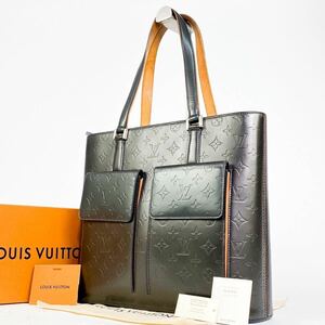 【極美品/A4可】LOUIS VUITTON ルイヴィトン マットモノグラム ウィルウッド トートバッグ ビジネス ハンド 肩掛け メンズ ノワール 黒 革