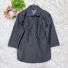 【モガ】トップス (2) ブラック 襟つきシャツ 7分袖 ブラウス R326