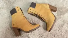 TIMBERLAND ブラウンヒールブーティ