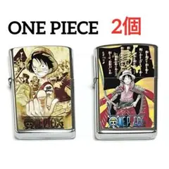 ワンピースONE PIECE 2個 Zippo風 オイルライター ルフィ