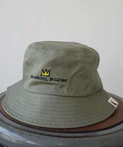 新品 JEAN=MICHEL BASQUIAT (ジャン=ミシェル バスキア) LOGO HAT ハット オリーブ BQ-BQ2307 バケットハット バケハ